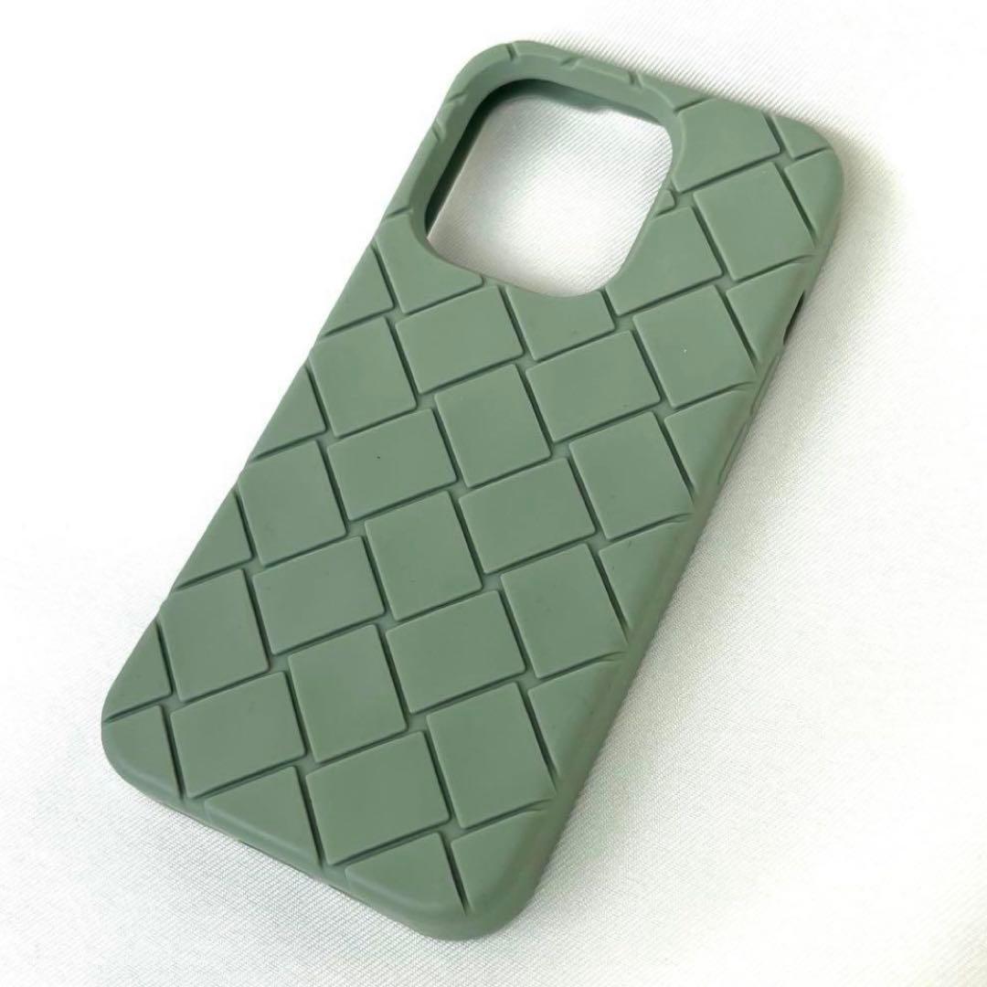 BOTTEGA VENETA iPhone14Proケースくすみグリーン【美品】
