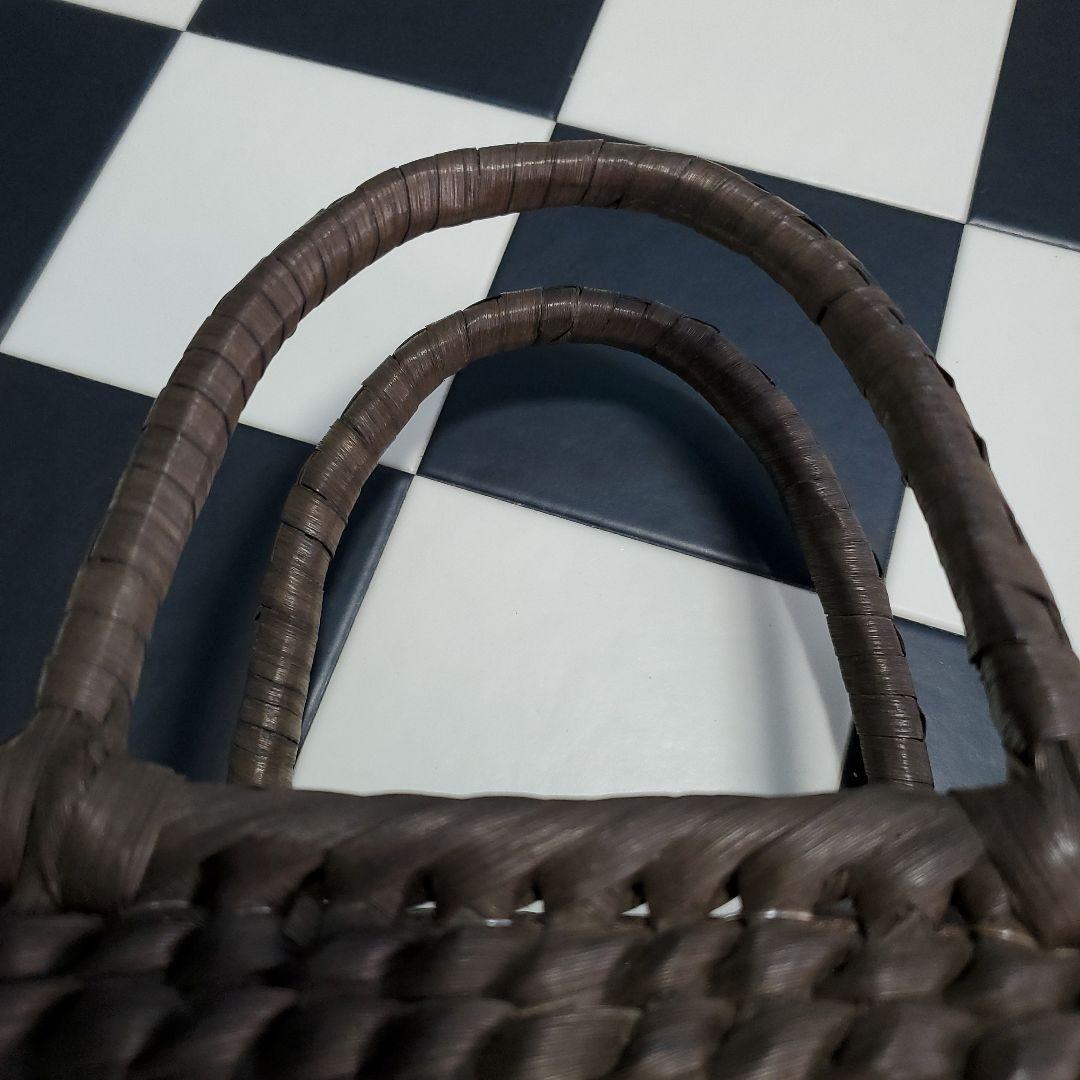 くるみ 編み込み カゴバッグ