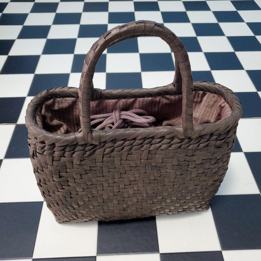 くるみ 編み込み カゴバッグ