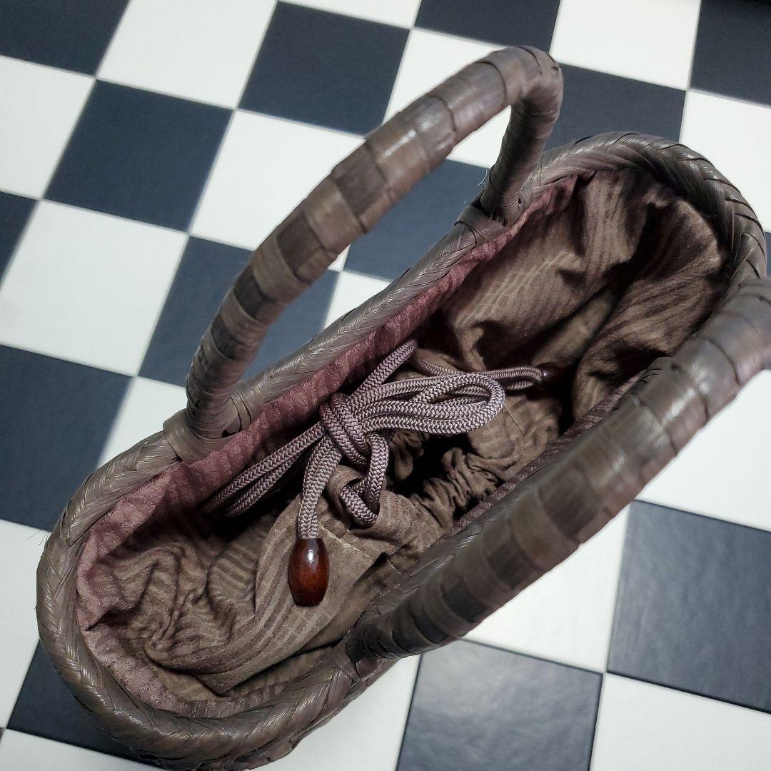 くるみ 編み込み カゴバッグ