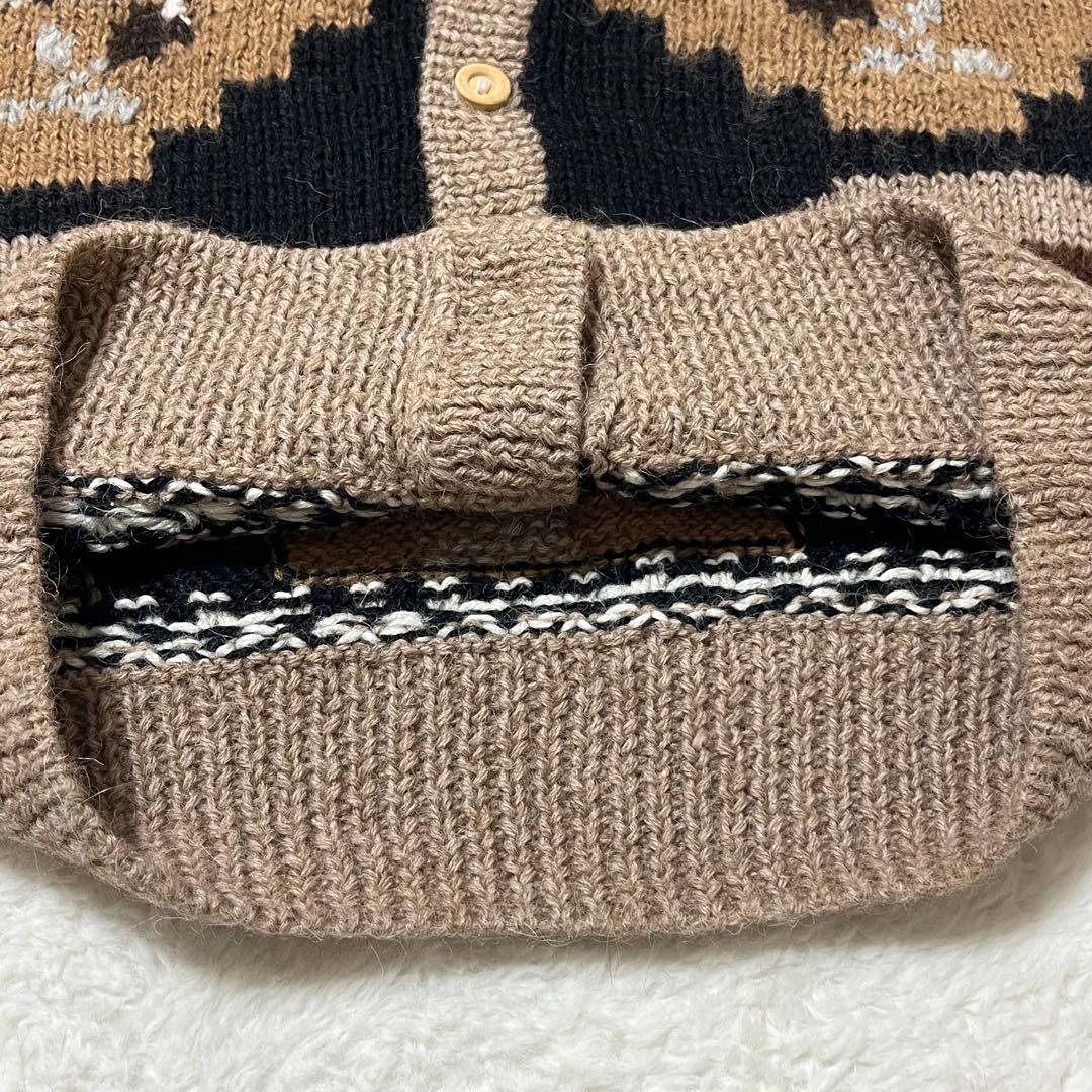 INCATEX アルパカ ニットベスト ペルー製 レトロ 子供柄 柄たくさん