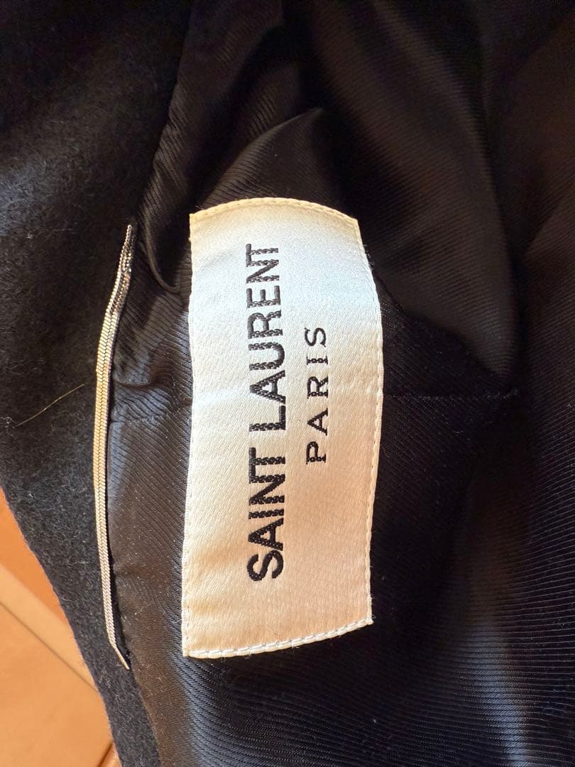 《SAINT LAURENT》ブラック￤チェスターコート￤サイズ42