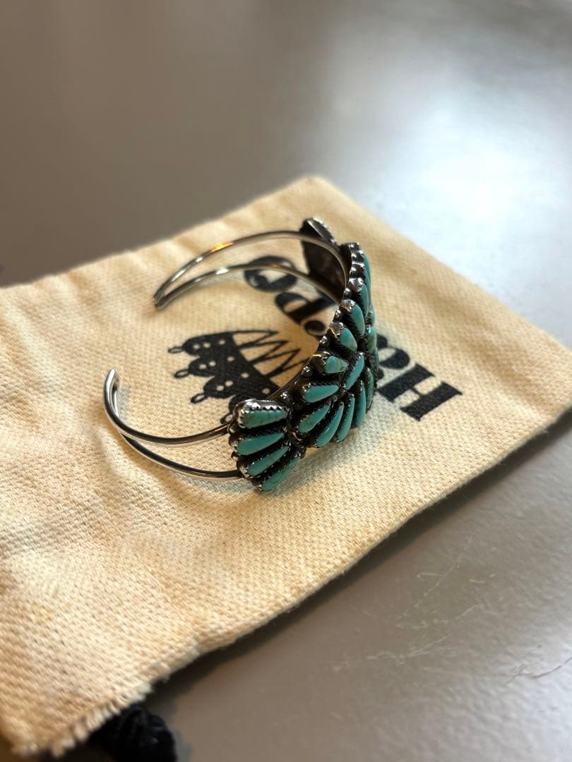 Harpo ハーポ ターコイズ フラワー バングル インディアンジュエリー