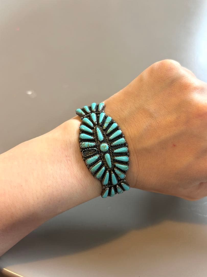 Harpo ハーポ ターコイズ フラワー バングル インディアンジュエリー