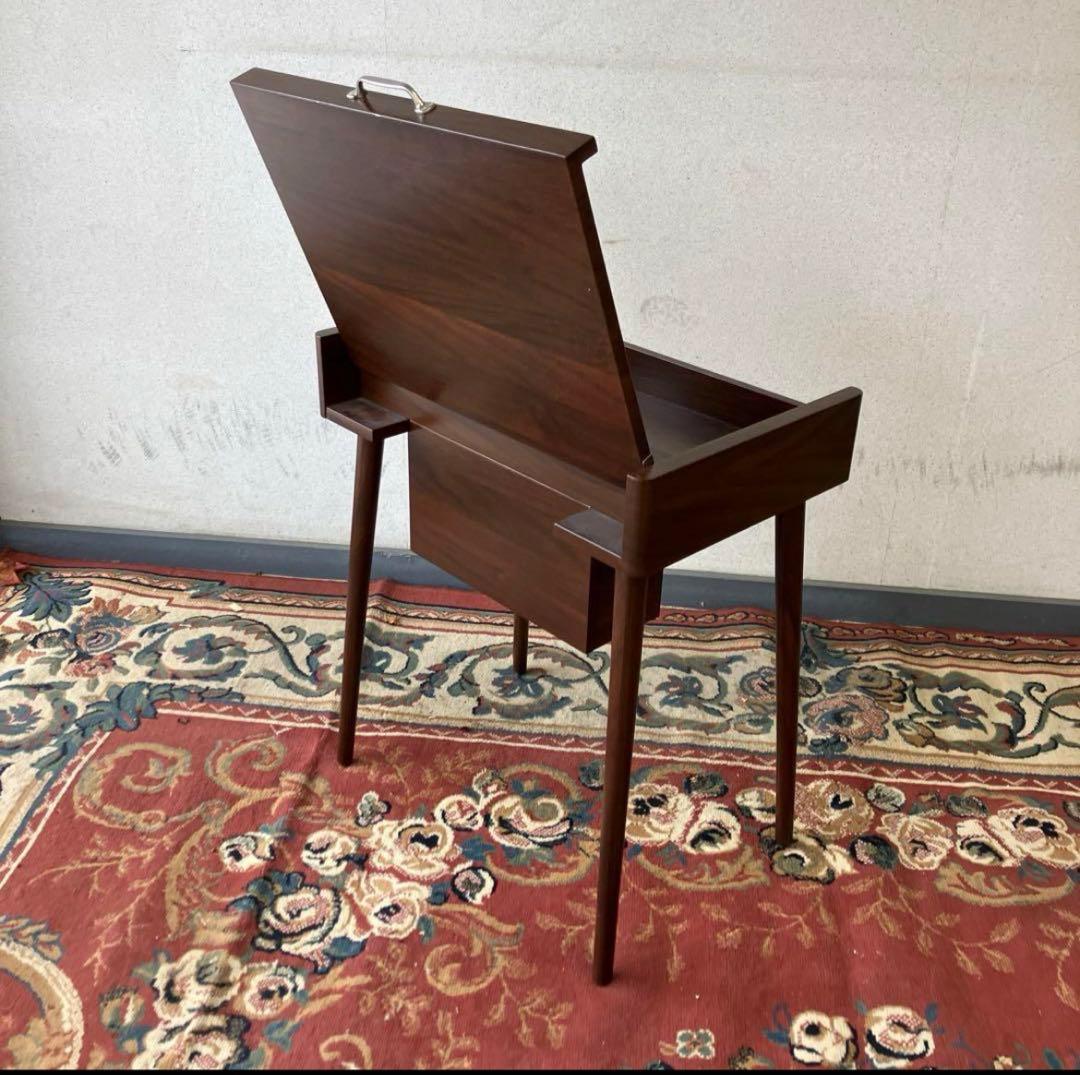 北欧レトロ 木製ドレッサー 化粧台 鏡台 サイドテーブル 古家具 ビンテージ