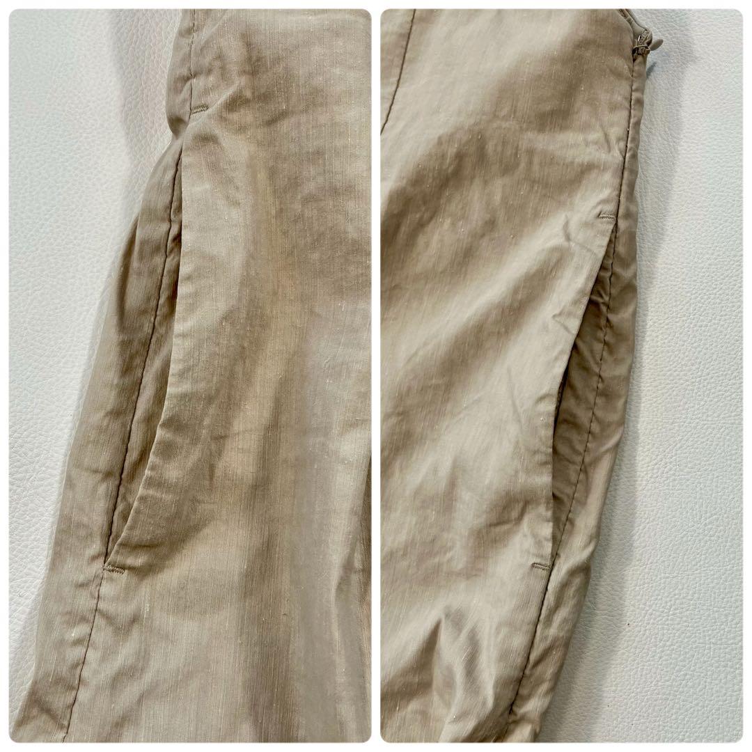 デプレ　24春夏　リネンナイロンストレッチ Vネックサロペット　完売品