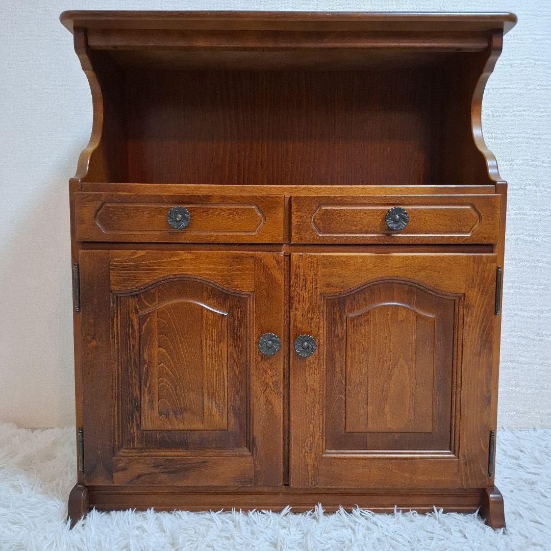 【美品】karimoku カリモク コロニアル 電話台 FAX台 サイドチェスト