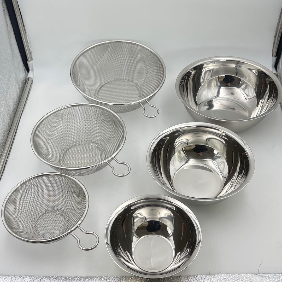 SHIN ETSU 新越 フタ付ざるボウル 9点 ミニ 6点 セット 未使用