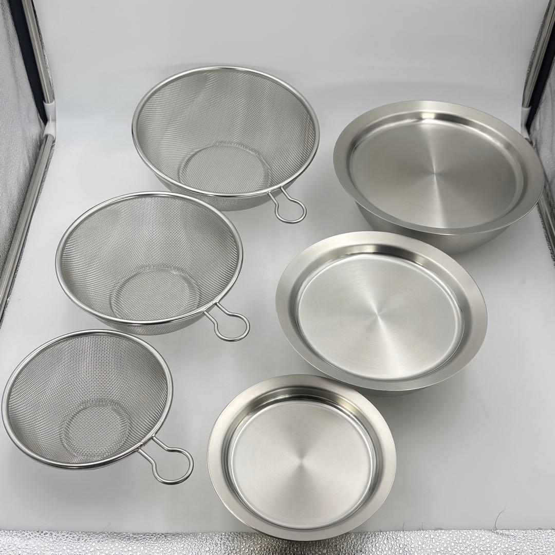 SHIN ETSU 新越 フタ付ざるボウル 9点 ミニ 6点 セット 未使用