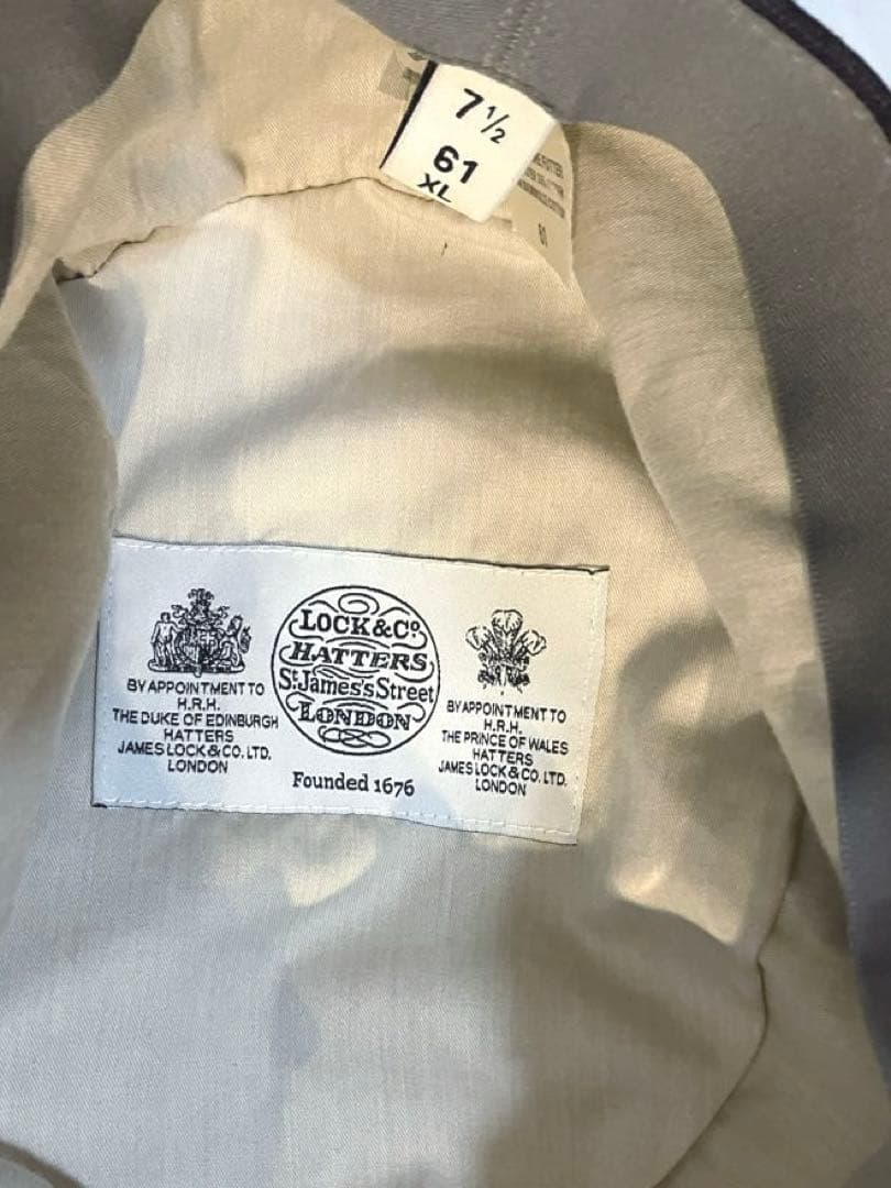 ⭐️Lock & Co. HATTERSジェームスロックリネンキャップXLネイビー