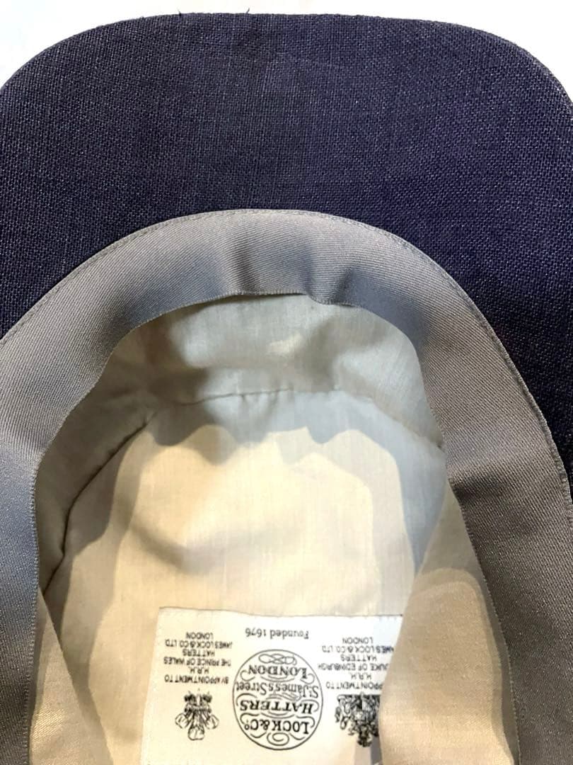 ⭐️Lock & Co. HATTERSジェームスロックリネンキャップXLネイビー