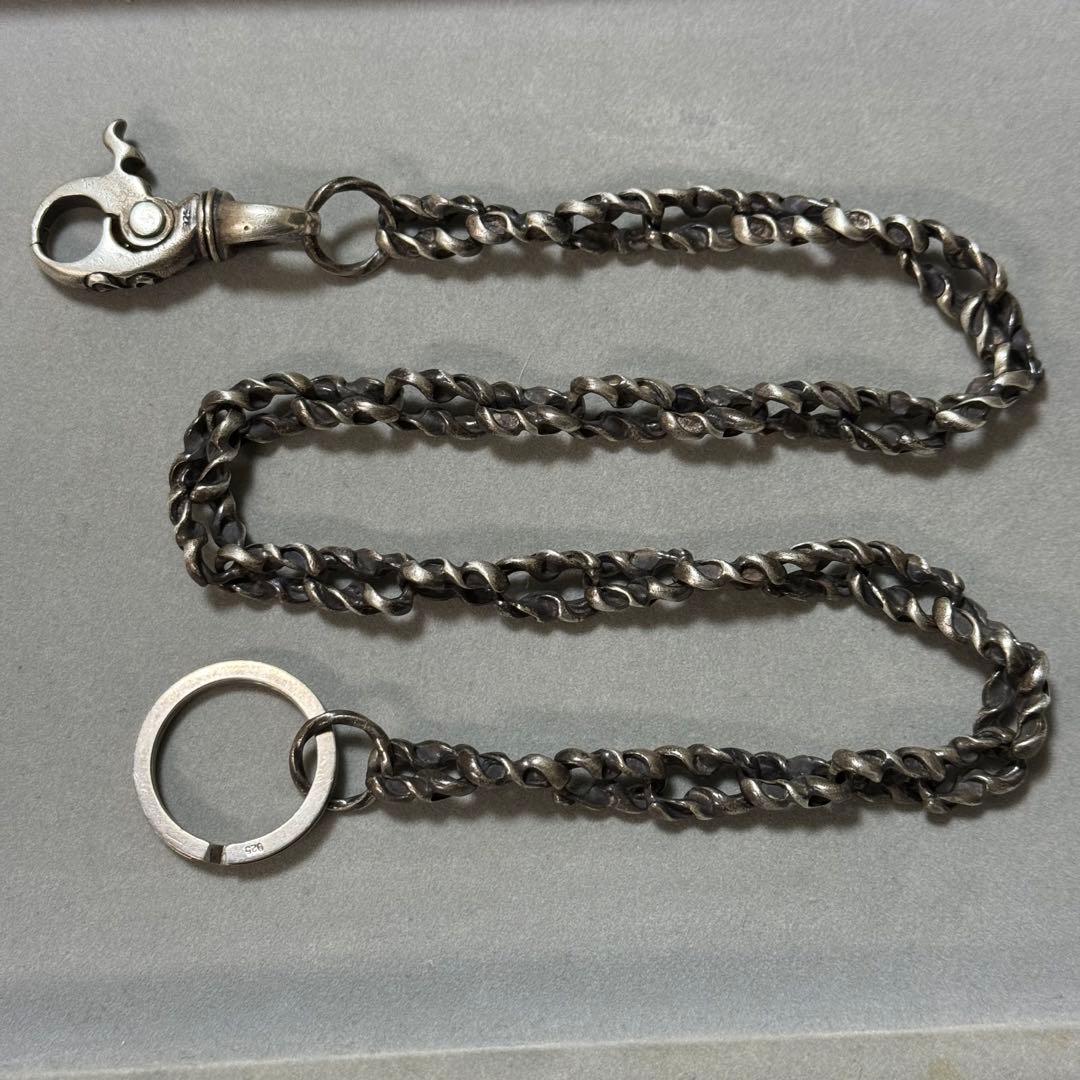 ツユちゃん様　希少！シルバー925 スクリューデザイン　ウォレットチェーン