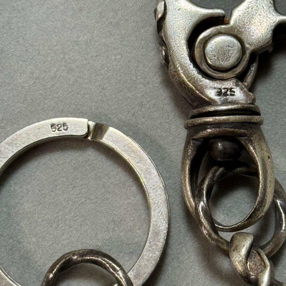 ツユちゃん様　希少！シルバー925 スクリューデザイン　ウォレットチェーン