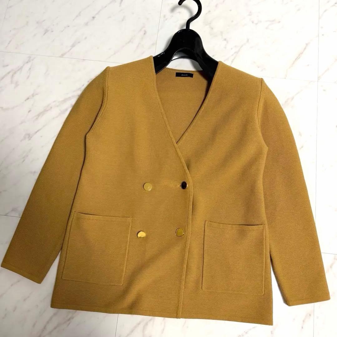 【極美品】2025✨️定価 27500円 ニット ジャケット アルアバイル ダブル