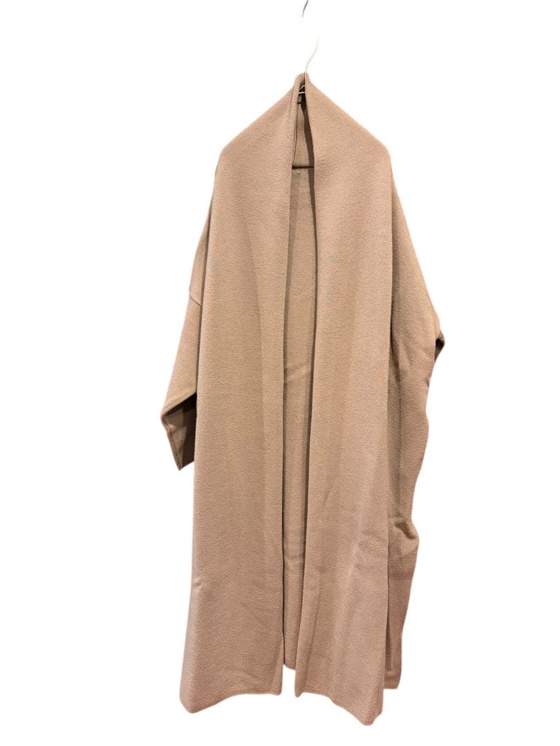 【極美品】ドゥーズィエムクラス　MUSE　スムースニットガウンコート　ベージュ