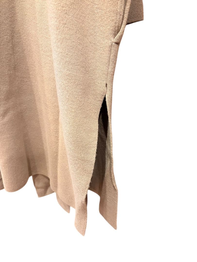 【極美品】ドゥーズィエムクラス　MUSE　スムースニットガウンコート　ベージュ