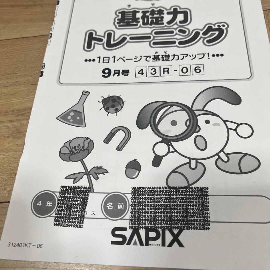 サピックス 小学4年 理科 基礎力トレーニング　全10冊　絶版未使用