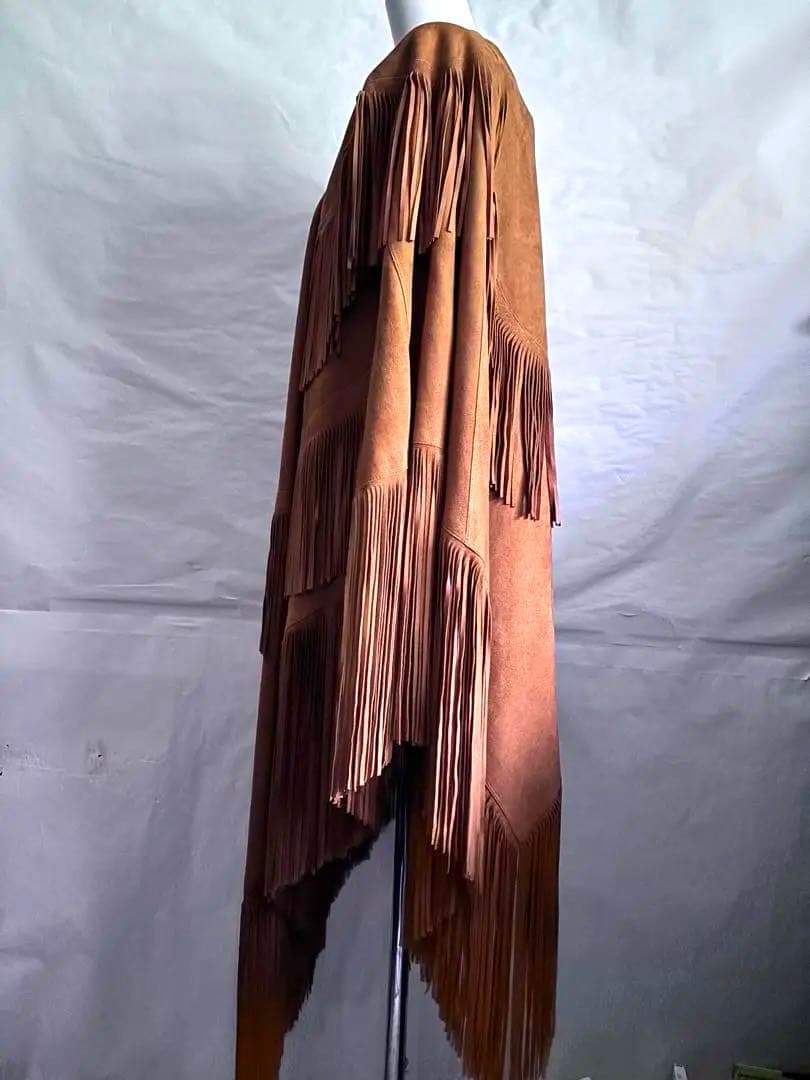 roberto cavalli ロベルトカヴァリ　レザーポンチョ　ケープコート