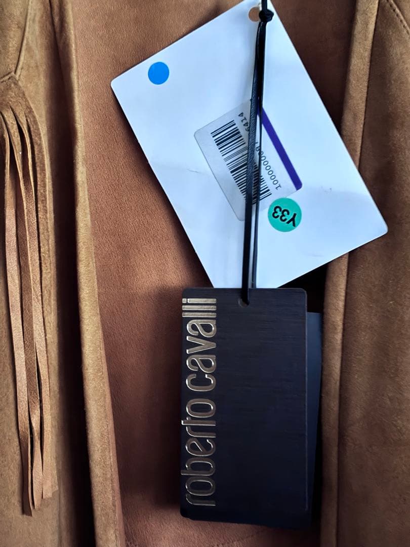 roberto cavalli ロベルトカヴァリ　レザーポンチョ　ケープコート