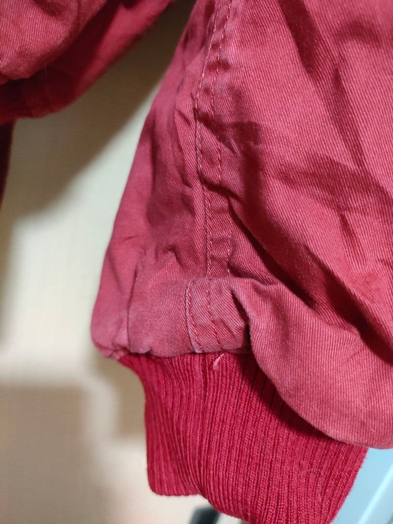 PINK HOUSEピンクハウス ジャム瓶柄 ブルゾンma-1赤レッドゼッケン