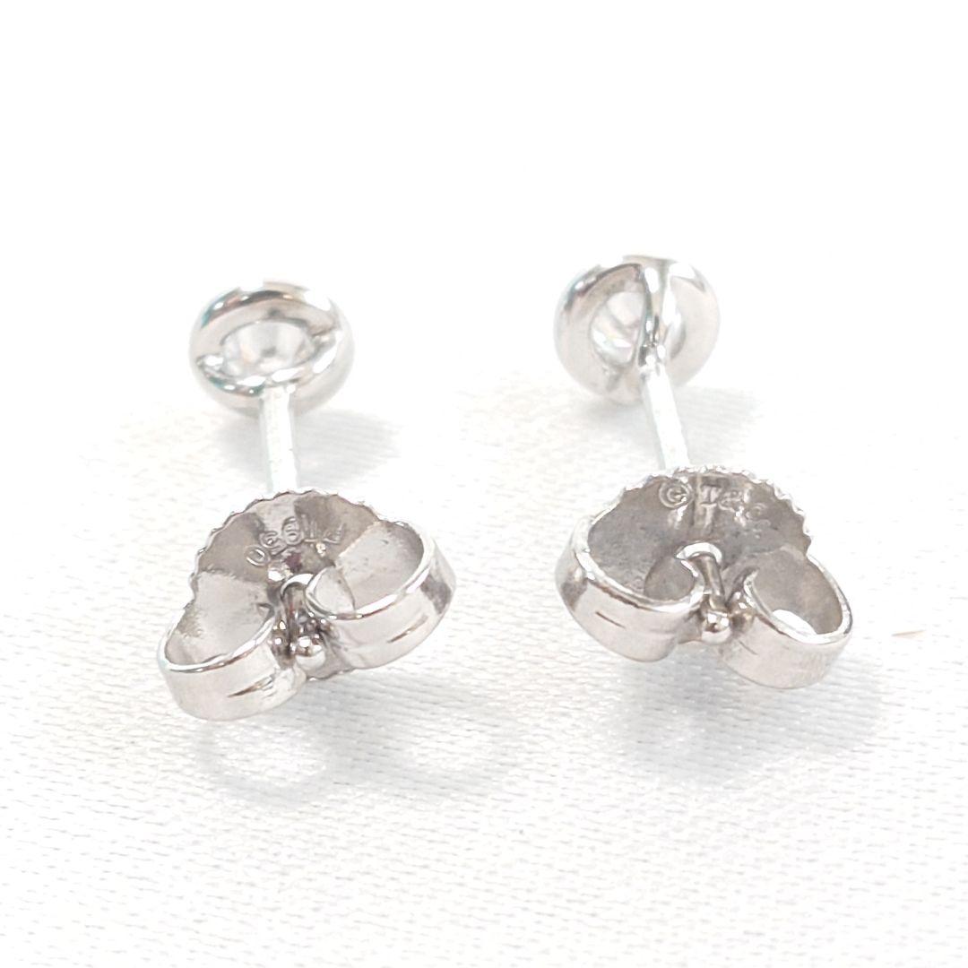 ティファニー Pt950 バイザヤード ダイヤモンド ピアス 7308