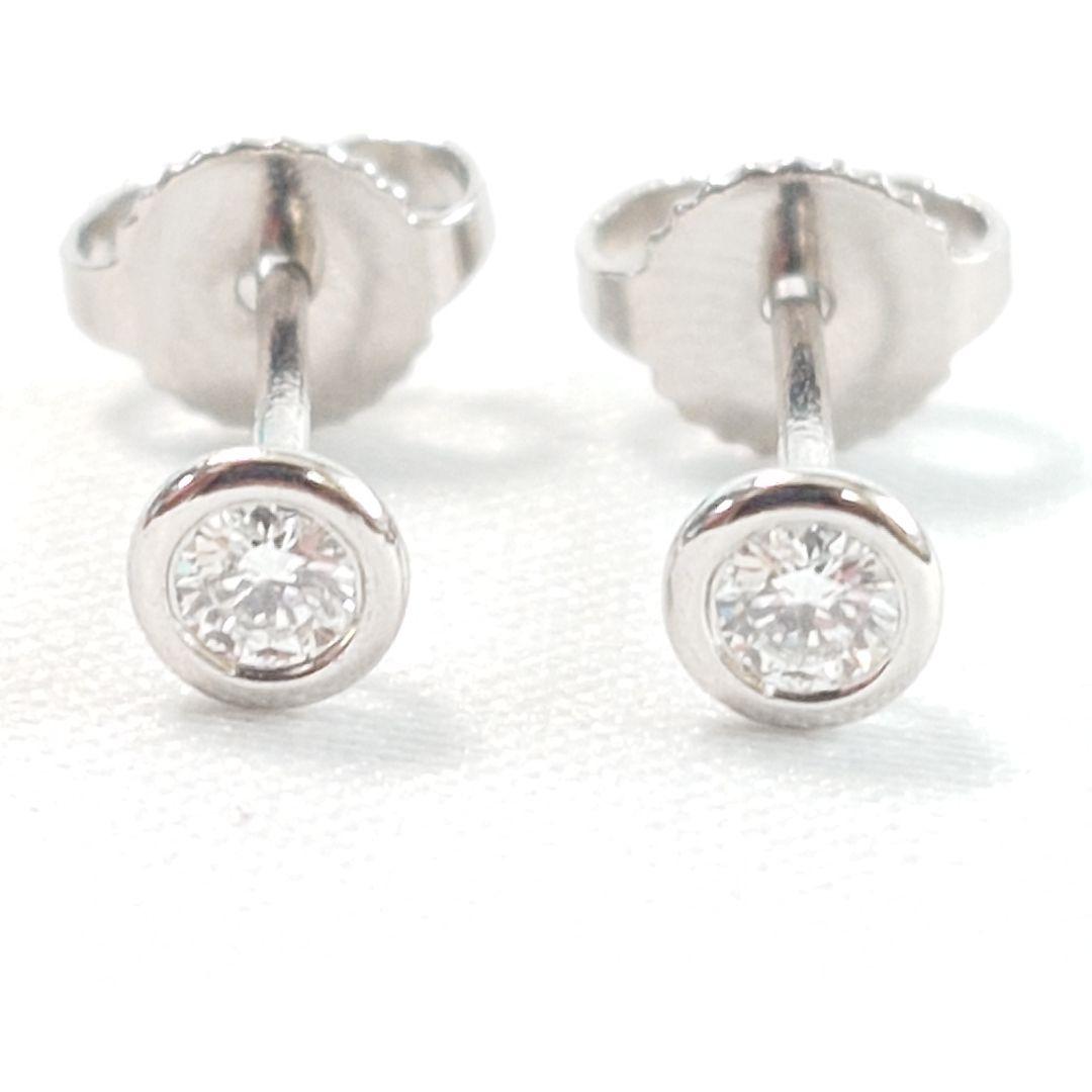 ティファニー Pt950 バイザヤード ダイヤモンド ピアス 7308