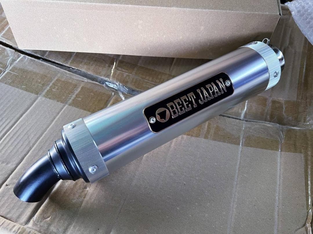 ＢＪサイレンサー　５０．８π　銀×銀　先黒ロゴ有/汎用 BEET キジマ