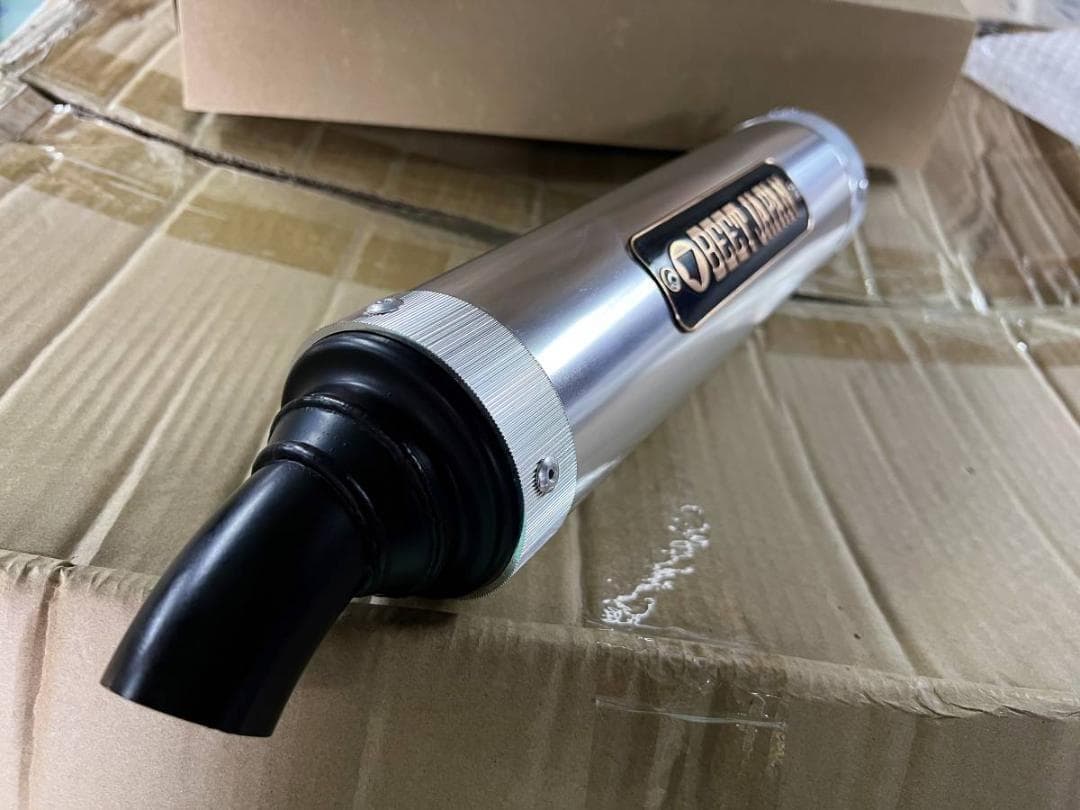 ＢＪサイレンサー　５０．８π　銀×銀　先黒ロゴ有/汎用 BEET キジマ