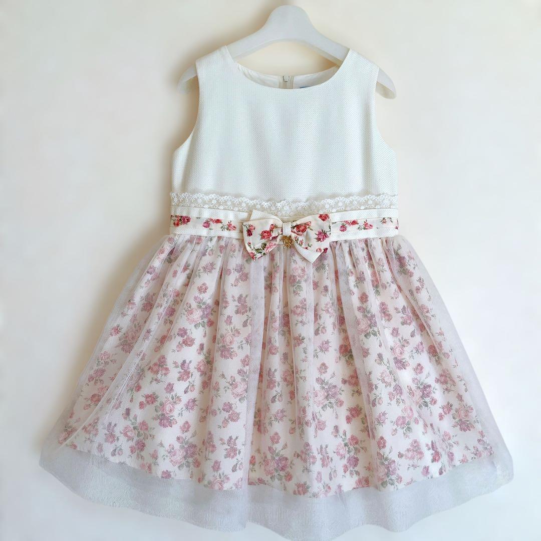 130size 花柄 セレモニー 入学 卒園 フォーマル 女の子