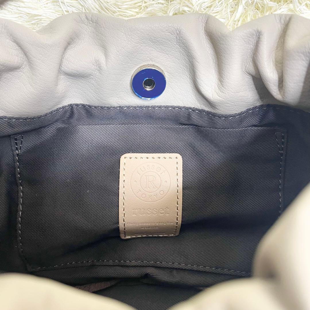 極美品【russet】レザー4way巾着ショルダーバッグ［chi企画］