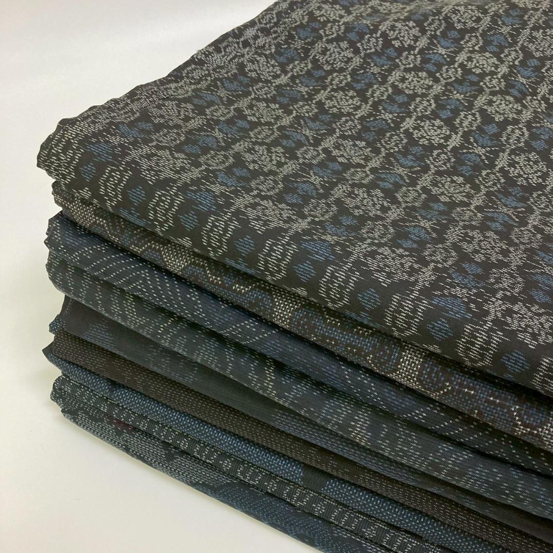 KK923 大島紬 9枚 着物まとめ売り 着用 リメイク 大量セット
