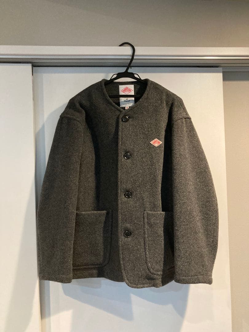 【jhj】DANTON ウールライトパイル カラーレスコート(ジャケット)