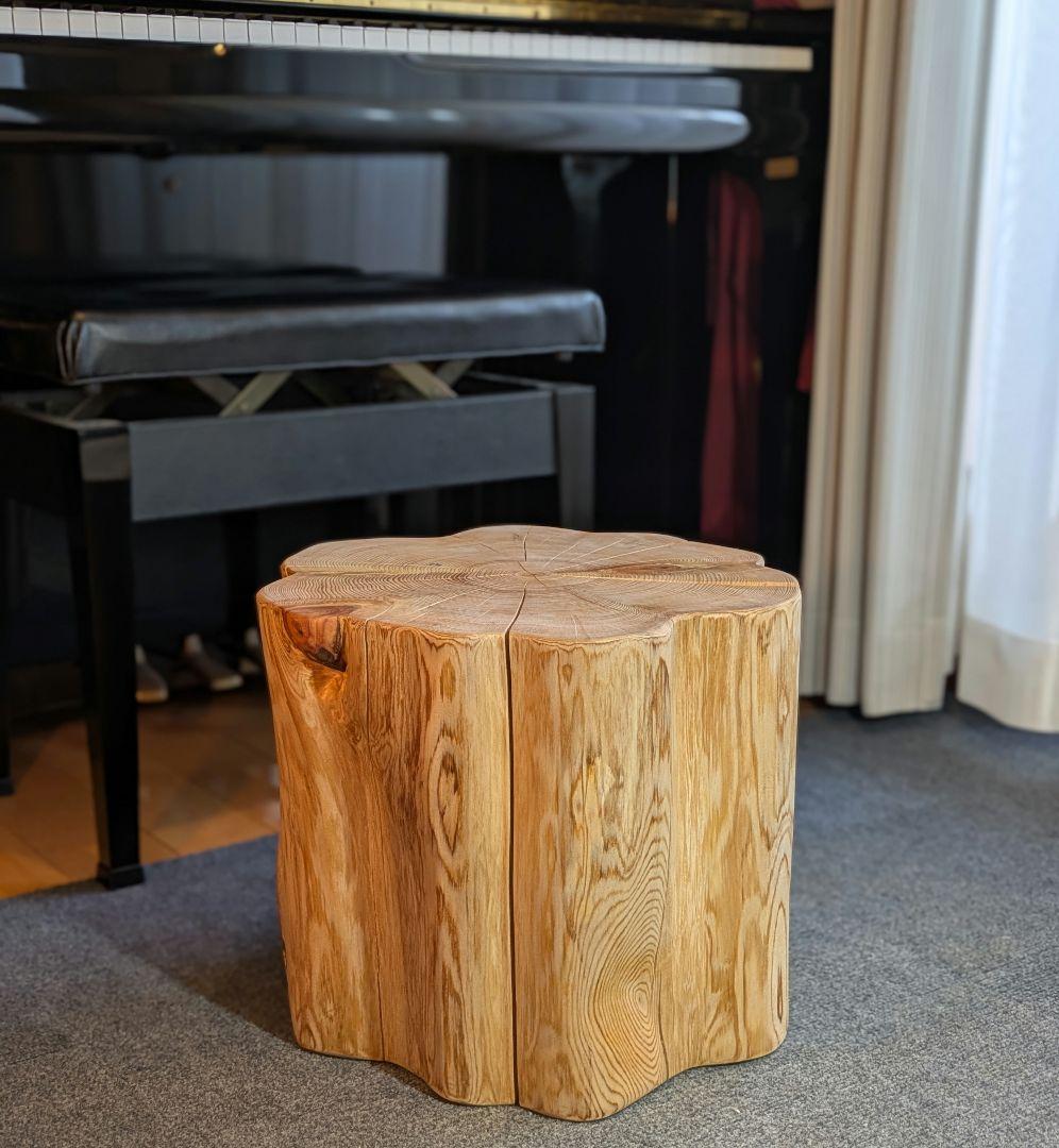 天然ヒバ　切り株　丸太　椅子　テーブル　高さ約33㎝