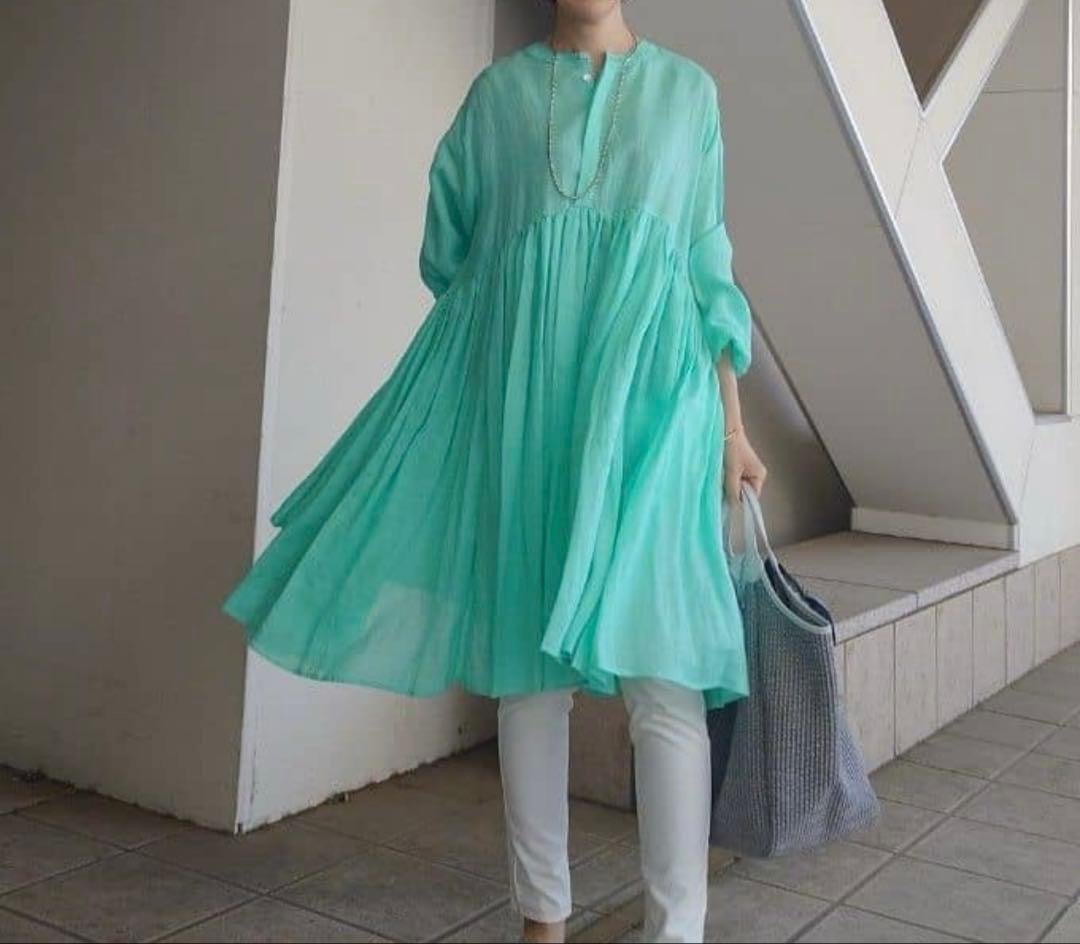 beardsley ビアズリー　リネンギャザーチュニック