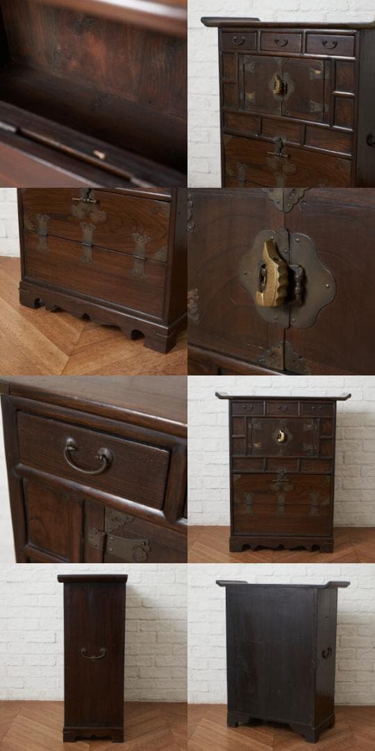 ボス86148★李朝家具 飾り棚 キャビネット 李朝棚 時代箪笥 箪笥