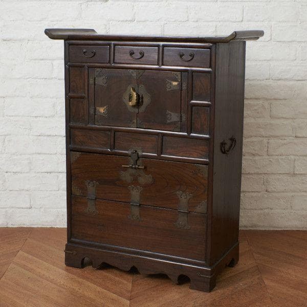 ボス86148★李朝家具 飾り棚 キャビネット 李朝棚 時代箪笥 箪笥