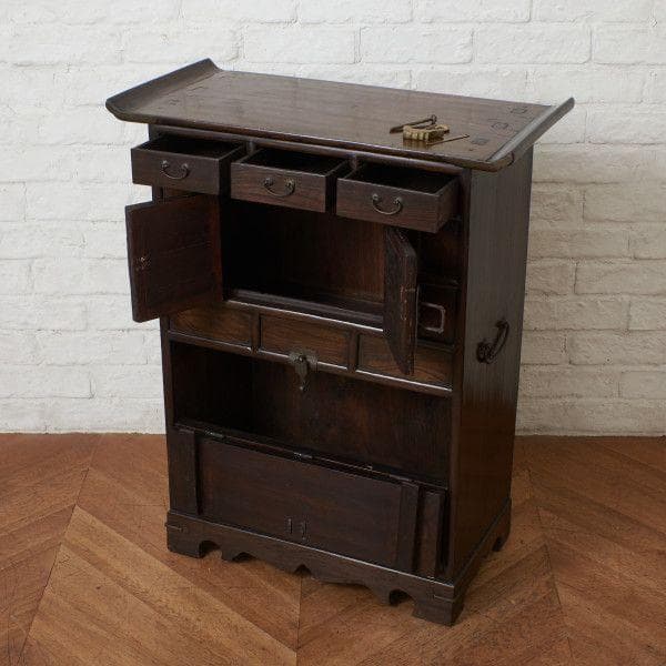 ボス86148★李朝家具 飾り棚 キャビネット 李朝棚 時代箪笥 箪笥