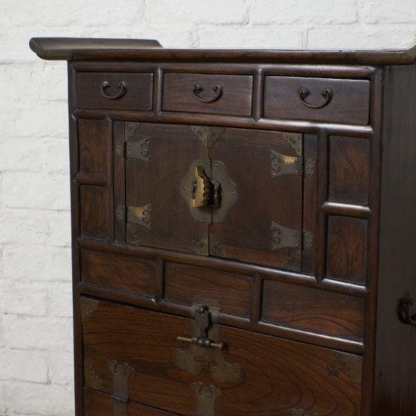 ボス86148★李朝家具 飾り棚 キャビネット 李朝棚 時代箪笥 箪笥