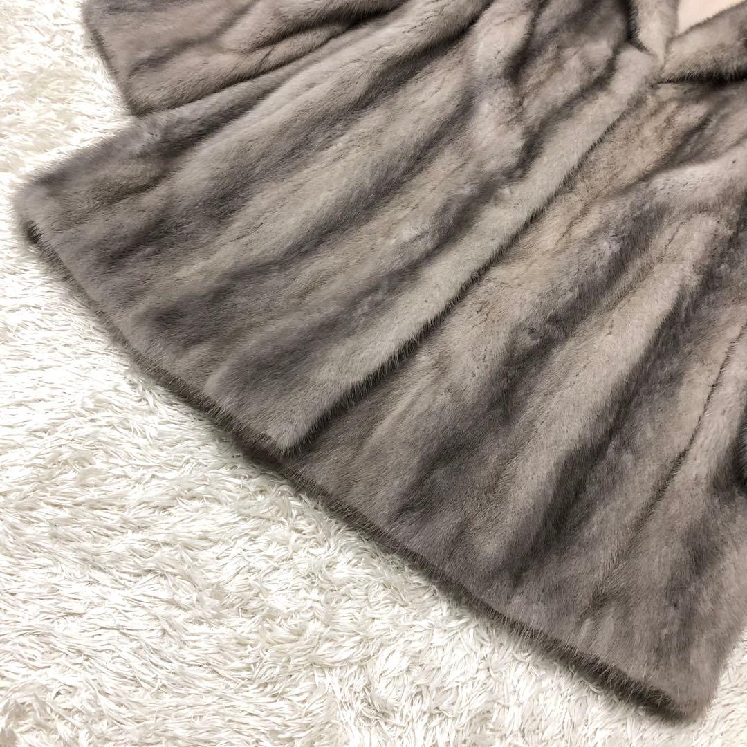 サファイアミンクコート　毛皮　ファー　レディース　13号 XL