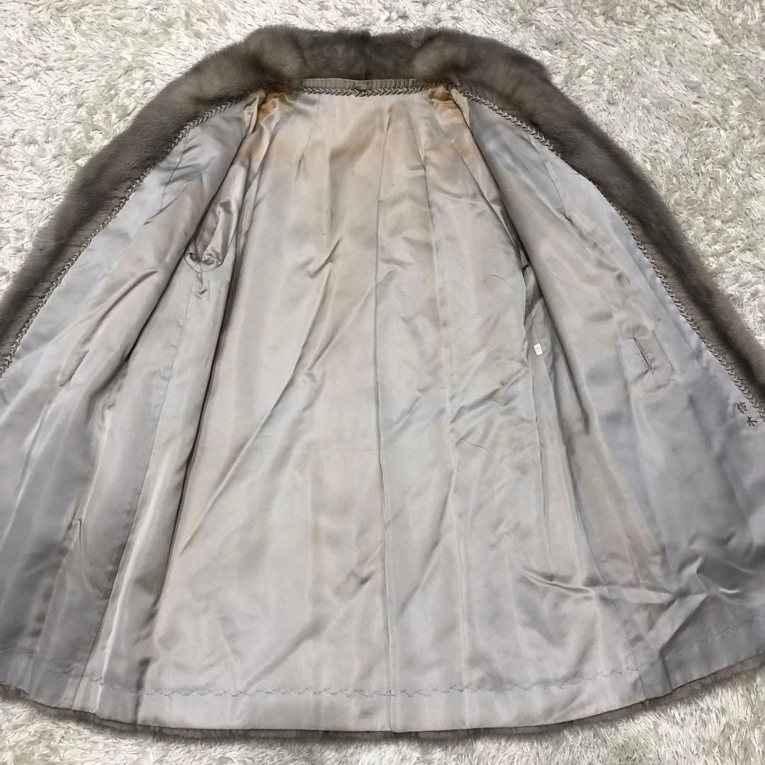 サファイアミンクコート　毛皮　ファー　レディース　13号 XL