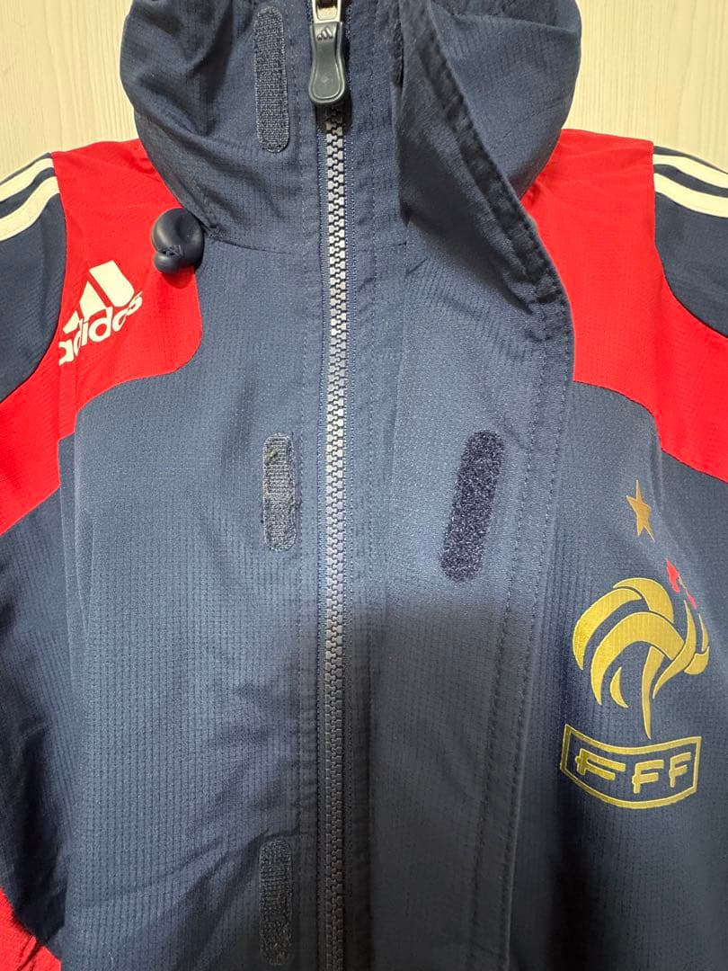 adidas フランス代表 ベンチコート ネイビー/レッド