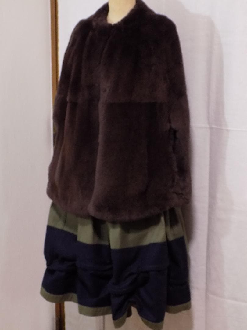 Ines et Marechal ラパンファーケープポンチョ　数回使用フランス製