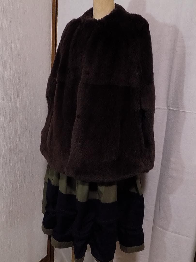 Ines et Marechal ラパンファーケープポンチョ　数回使用フランス製