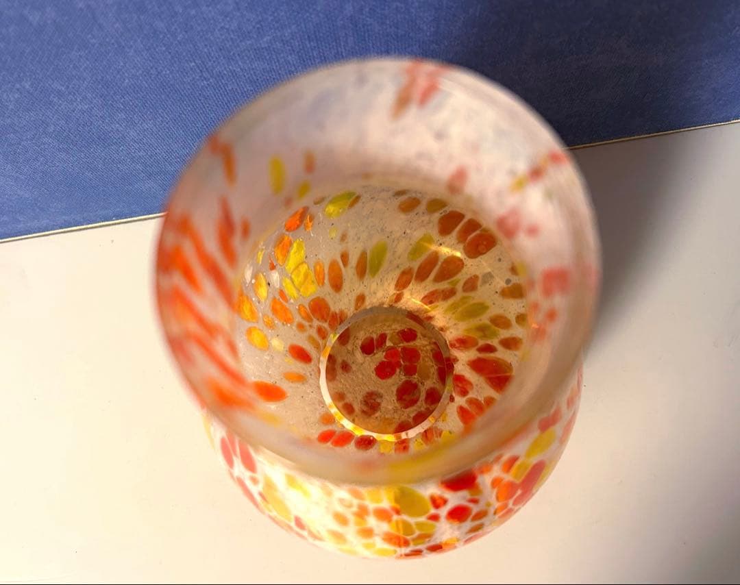 ART GLASS 昭和レトロ ガラス 花瓶☆専用箱入り☆未使用