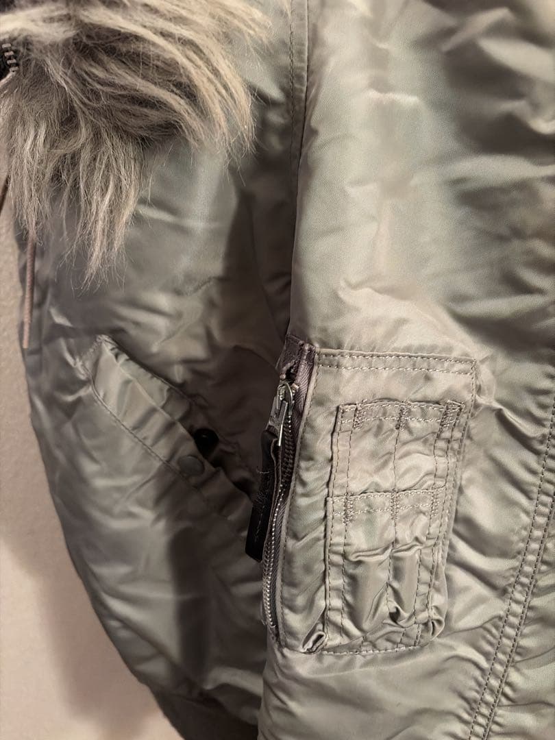 90s USA製 ALPHA N-2B シルバー L 3本タグ