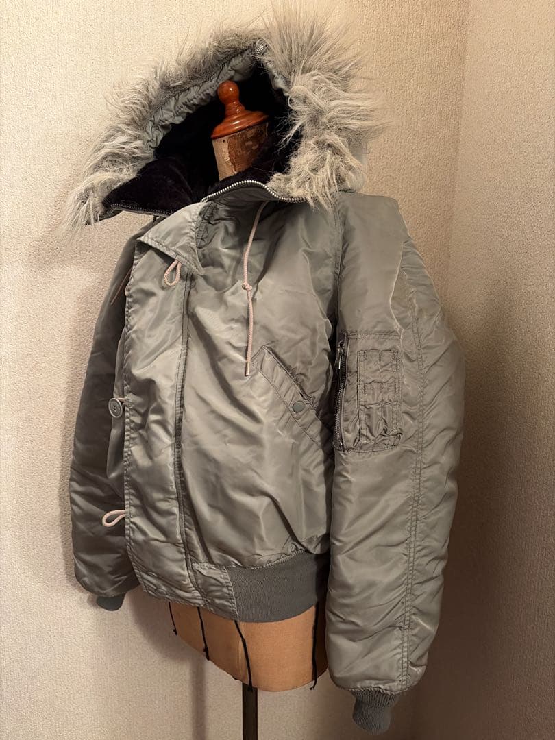 90s USA製 ALPHA N-2B シルバー L 3本タグ