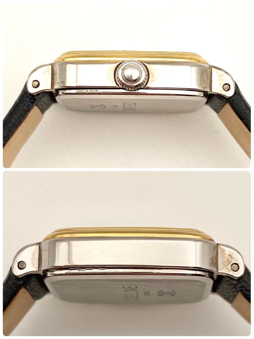 【稼働品】セリーヌ トリオンフ　ロゴ スクエア クォーツ 腕時計 8311