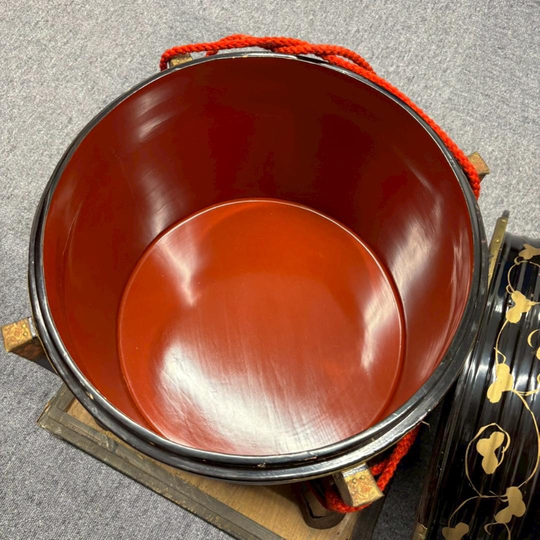時代 行器 ほかい 漆塗 金蒔絵 日本美術 アンティーク 古道具 工芸品 ①