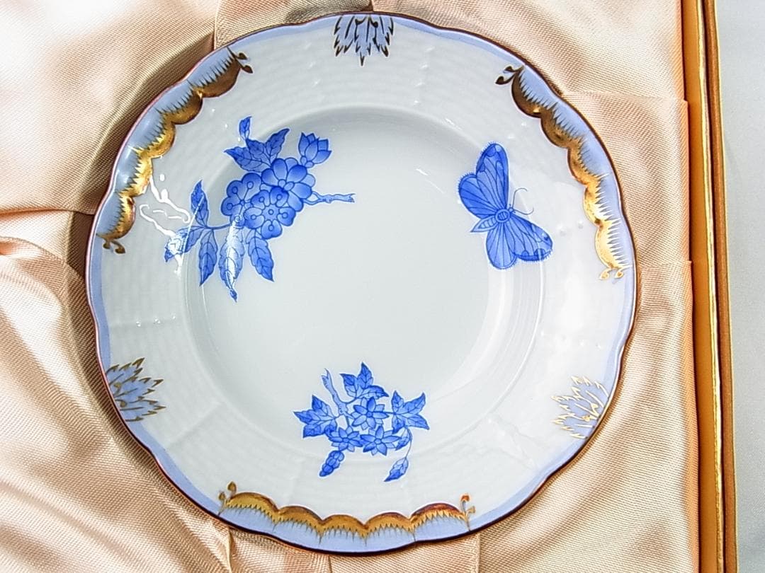 正規未使用自宅保管品Herendヘレンドヴィクトリアブーケ小皿プレート2枚箱有