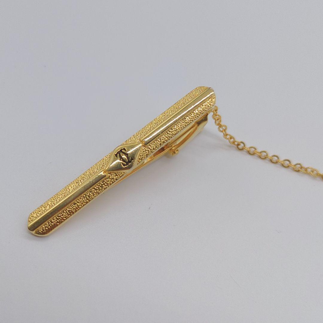 【美品・3点セット】カルティエ☆カフリンクス ネクタイピン 2Cロゴ ゴールド